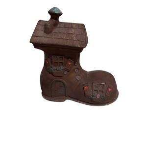 Vintage Old Woman Who Lived in a Shoe Ceramic Coin Bank